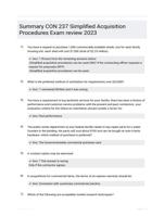 Summary CON 237 Simplified Acquisition Procedures Exam review 2023