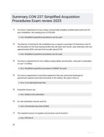 Summary CON 237 Simplified Acquisition Procedures Exam review 2023