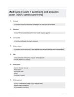 Med Surg 3 Exam 1 questions and answers latest  [100% correct answers]