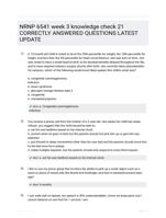 NRNP 6541 week 3 knowledge check 21 CORRECTLY ANSWERED QUESTIONS LATEST UPDATE