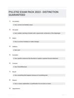 PVL3702 EXAM PACK 2023 - DISTINCTION GUARANTEED