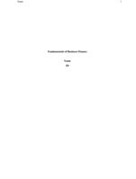 Fundamentals of Business Finance