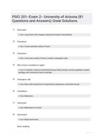 PSIO 201--Exam 2-- University of Arizona (81 Questions and Answers) Great Solutions.