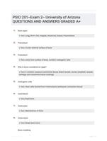 PSIO 201--Exam 2-- University of Arizona QUESTIONS AND ANSWERS GRADED A+