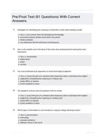 Pre/Post Test |81 Questions| With Correct Answers.