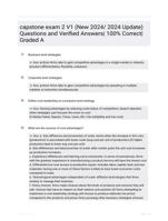 capstone exam 2 V1 (New 2024/ 2024  Update) Questions and Verified Answers| 100%  Correct| Graded A