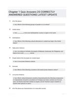 Chapter 1 Quiz Answers 25 CORRECTLY ANSWERED QUESTIONS LATEST UPDATE