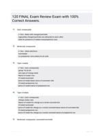 120 FINAL Exam Review Exam with 100% Correct Answers.