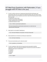 ATI Med Surg Questions with Rationales ( If you struggle with ATI this is for you)