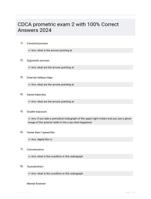 CDCA prometric exam 2 with 100% Correct Answers 2024