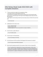 Ohio Notary Study Guide 2022/2023 with Complete Solutions