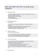 DMV 2023 WRITTEN TEST CA Study Guide Graded A+