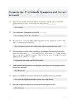 Currents test Study Guide Questions and Correct Answers