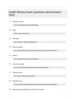 IAABO Review Exam Questions and Answers 2023