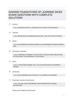 NAEMSE FOUNDATIONS OF LEARNING (NCEE EXAM) QUESTIONS WITH COMPLETE SOLUTIONS