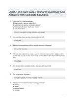 UGBA 135 Final Exam (Fall 2021) Questions And Answers With Complete Solutions.