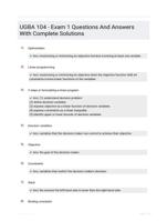 UGBA 104 - Exam 1 Questions And Answers With Complete Solutions 