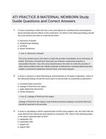 ATI PRACTICE B MATERNAL NEWBORN Study Guide Questions and Correct Answers