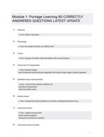 Module 1- Portage Learning EXAM QUESTIONS (80 TERMS) WITH VERIFIED DEFINITIONS UPDATED 2024