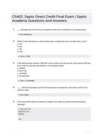 CS402: Saylor Direct Credit Final Exam | Saylor Academy Questions And Answers.