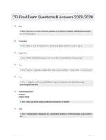 CFI Final Exam Questions & Answers 2023/2024