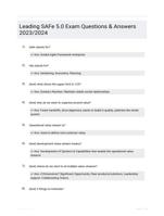 Leading SAFe 5.0 Exam Questions & Answers 2023/2024