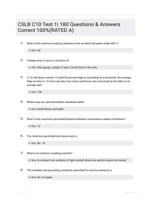 CSLB C10 Test 1| 180 Questions & Answers Correct 100%(RATED A)