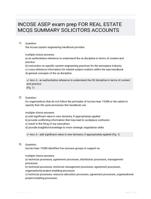 INCOSE ASEP exam prep FOR REAL ESTATE  MCQS SUMMARY SOLICITORS  ACCOUNTS