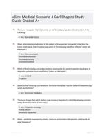 vSim: Medical Scenario 4 Carl Shapiro Study Guide Graded A+