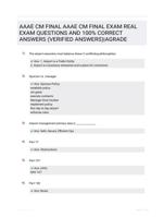 AAAE CM FINAL AAAE CM FINAL EXAM  REAL EXAM QUESTIONS AND 100% CORRECT ANSWERS (VERIFIED ANSWERS)|AGRADE