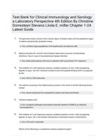 Test Bank For Clinical Immunology and Serology A Laboratory Perspetive Fifth Edition by Chricstine Dorresteyn Miller ISBN 9780803694408 | Complete Guide A+