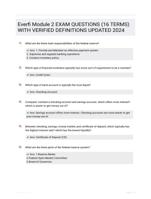 Everfi Module 2 EXAM QUESTIONS (16 TERMS) WITH VERIFIED DEFINITIONS UPDATED 2024