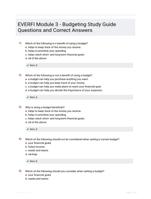 EVERFI Module 3 - Budgeting Study Guide Questions and Correct Answers