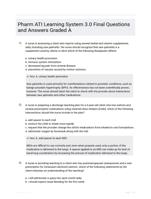 Pharm ATI Learning System 3.0 Final Questions and Answers Graded A