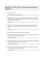 Module 6 TESOL/TEFL Questions and  Answers Rated A+