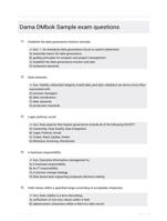 Dama DMbok Sample exam questions