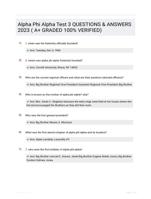 Alpha Phi Alpha Test 3 QUESTIONS & ANSWERS 2023 ( A+ GRADED 100% VERIFIED)