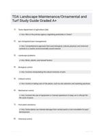 TDA Landscape Maintenance/Ornamental and Turf Study Guide Graded A+