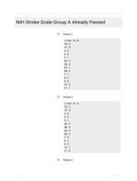 NIH Stroke Scale Group A Already Passed