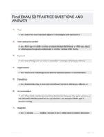 Final EXAM 50 PRACTICE QUESTIONS AND ANSWER