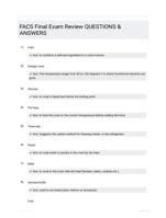 FACS Final Exam Review QUESTIONS & ANSWERS