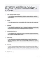 UT TYLER FNP NURS 5350 Adv Patho Exam 1 Study Guide | Questions  with 100% COMPLETE SOLUTIONS