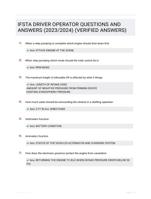 IFSTA DRIVER OPERATOR QUESTIONS AND ANSWERS (2023/2024) (VERIFIED ANSWERS)