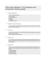 CIPS Level 4 Module 1 |215 Questions and Answers(A+ Solution guide)