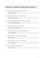 Chemistry - Module 8 Study Guide Graded A+