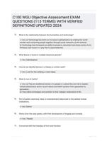 C100 WGU Objective Assessment |113 Questions| With Correct Answers.