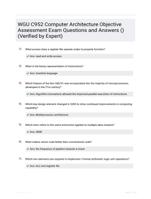 WGU C952 Computer Architecture Objective Assessment Exam Questions and Answers () (Verified by Expert)