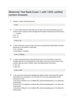 Maternity Test Bank Exam 1 QUESTIONS & ANSWERS 2024