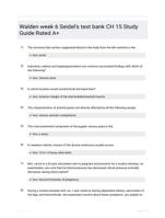 Walden week 6 Seidel's test bank CH 15 Study Guide Graded A+