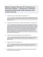 Medical-Surgical Nursing 7th Ed Ignatavicius-Workman Chapter 1: Introduction to Medical-Surgical Nursing Study Guide Questions and Correct Answers